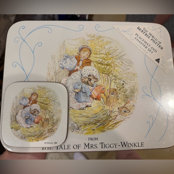 Other - Mrs. Tiggy-Winkle Illustrated Tray and Coaster Set